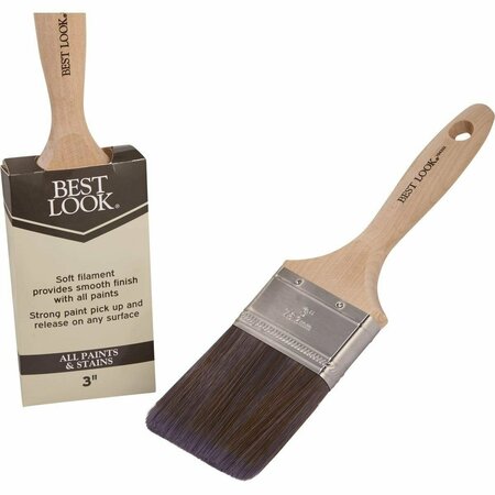 BEST LOOK 3 In. Flat Polyester Paint Brush 784333